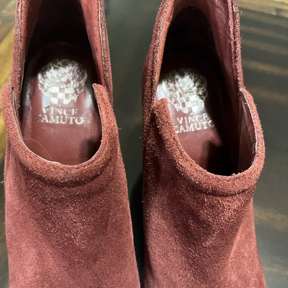 Vince Camuto Francia Leather Suede Ankle booties size 9 - Picture 5 of 11